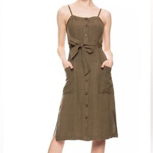 Rails Evie Linen Sleeveless Button Dress